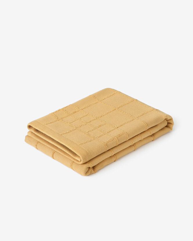 Keuken badstof theedoek - mosterdgeel