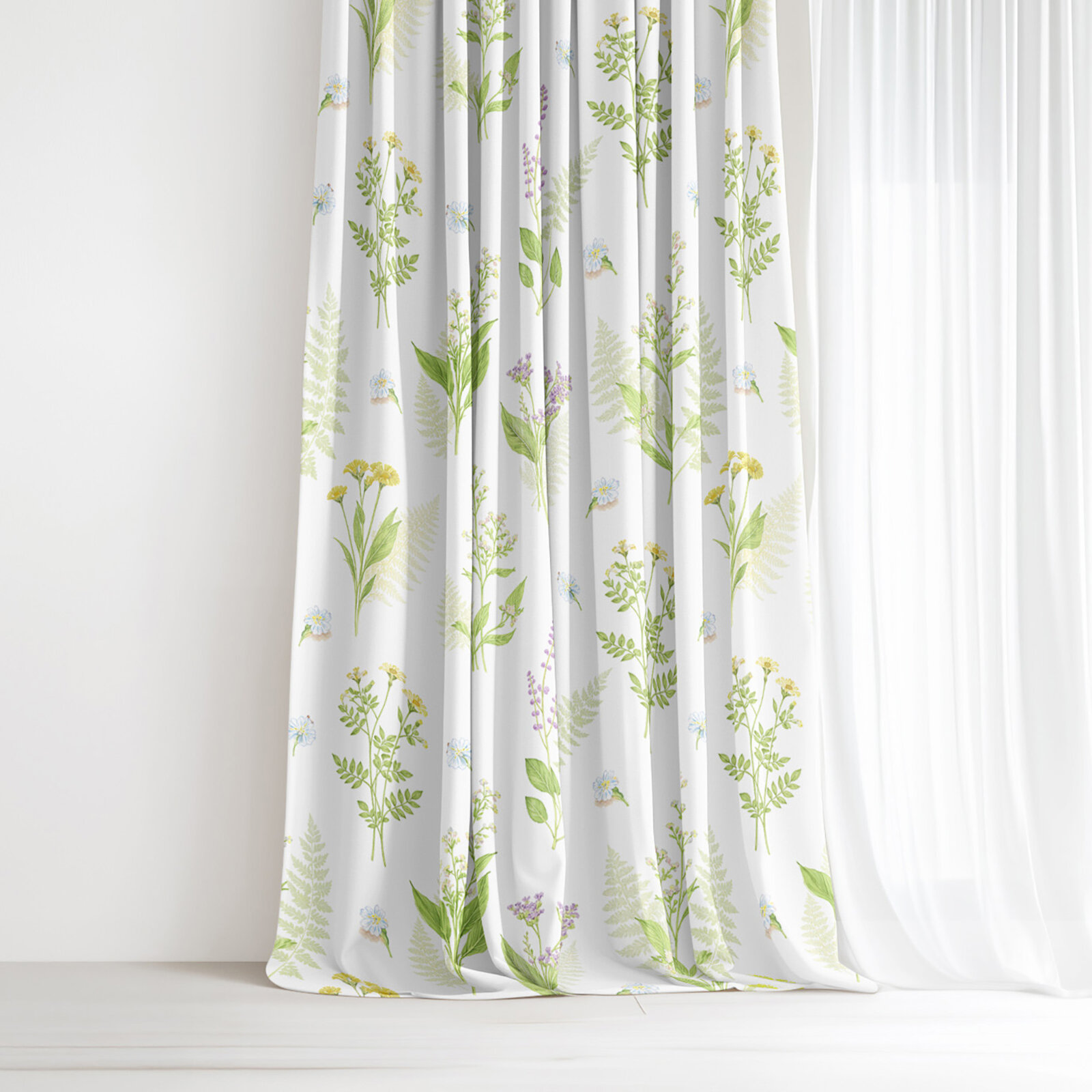 Decoratief gordijn Luca - Bosbloemen