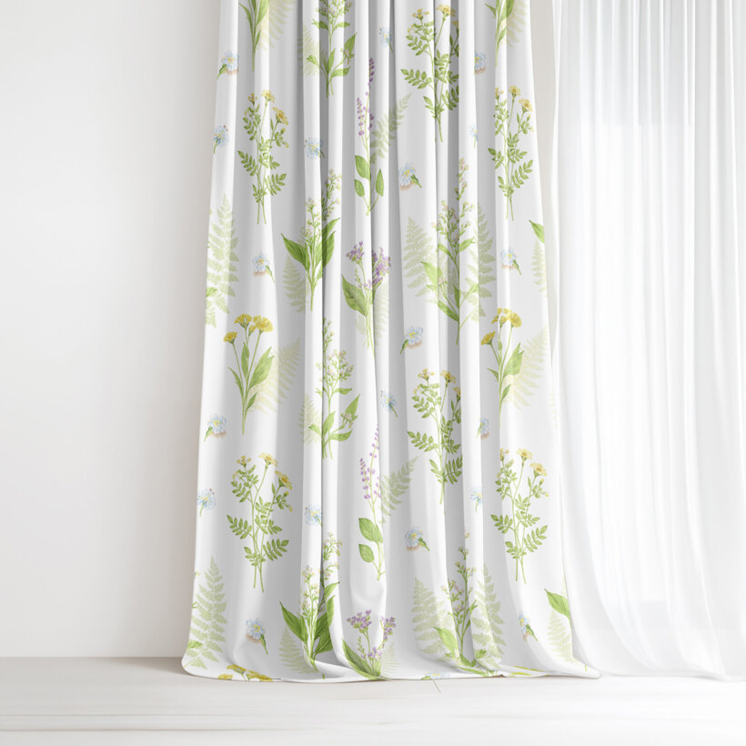 Decoratief gordijn Luca - Bosbloemen