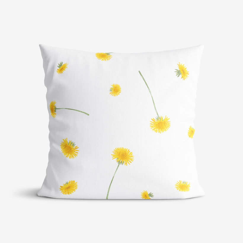 Katoenen kussensloop - Paardenbloemen