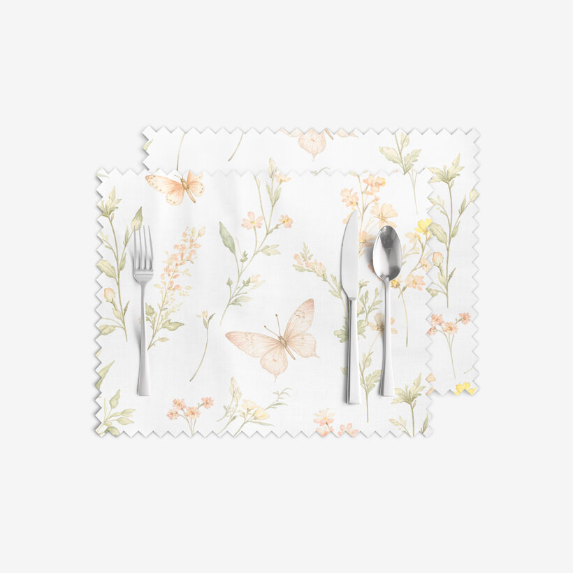 Tafelplacemat teflon - Vlindertuin - set 2 stuks