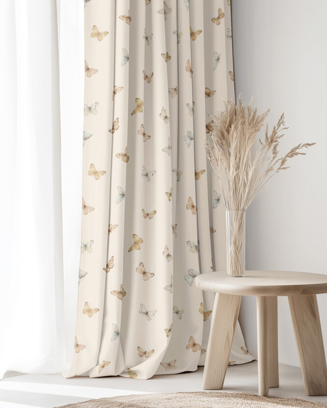 Decoratief gordijn Luca - Vlinders