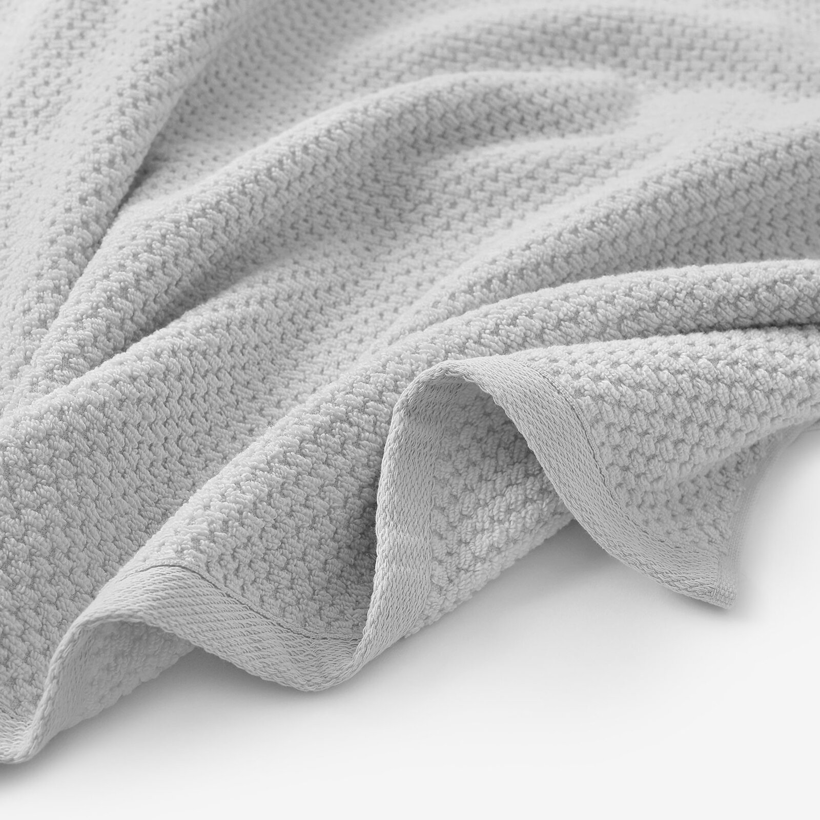 Katoenen badstof handdoek / badhanddoek Micro Pure - lichtgrijs