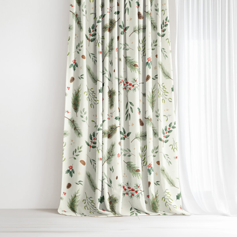 Decoratief gordijn Luca - Winters takjes