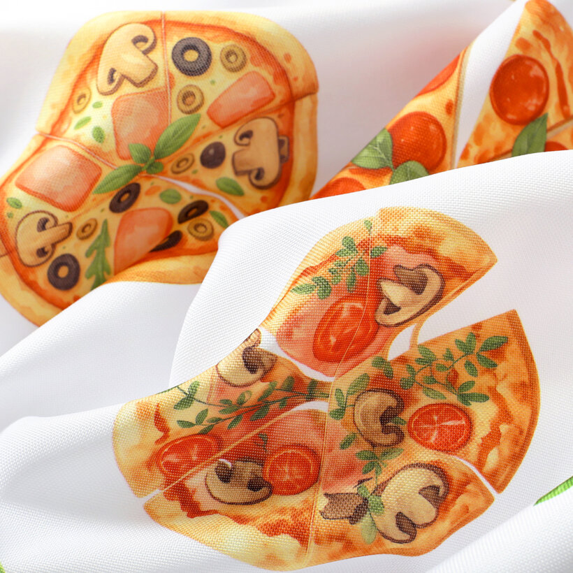 Rond teflon tafelkleed - Heerlijke pizza