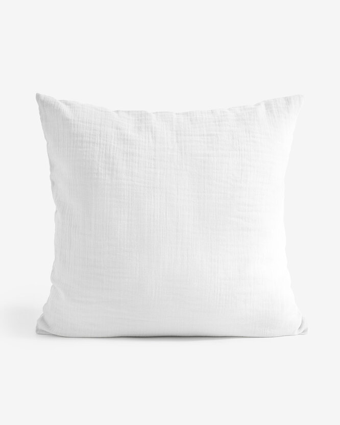 Mousseline kussensloop - wit