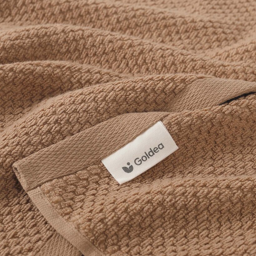 Katoenen badstof handdoek / badhanddoek Micro Pure - kaneel