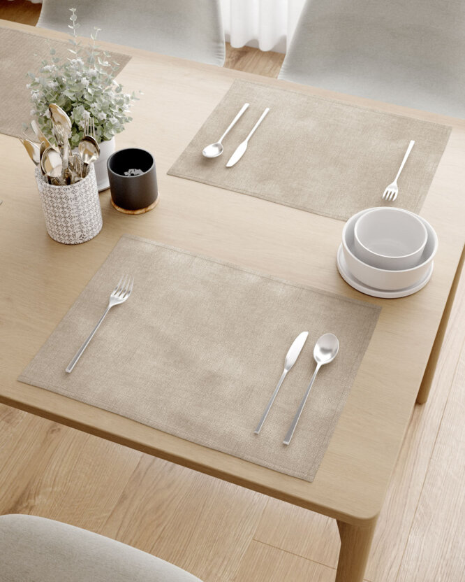 Tafelplacemat Malaga - koffie ongebleekt - set 2 st.