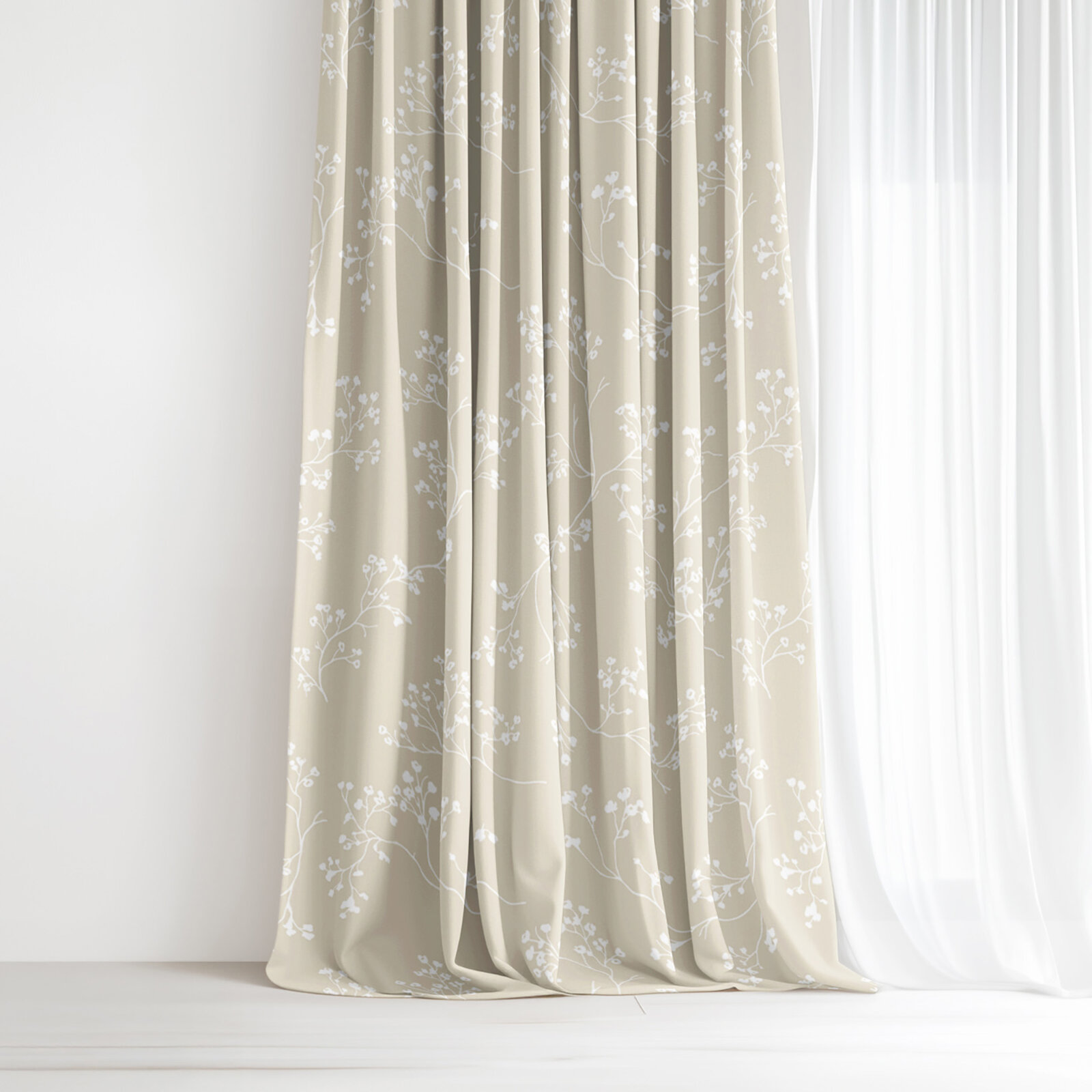 Decoratief gordijn Luca - Klimplanten