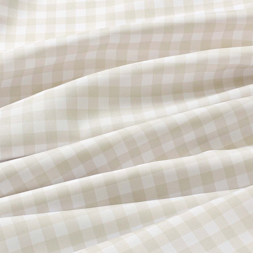 Ovaal teflon tafelkleed - Beige blokjes