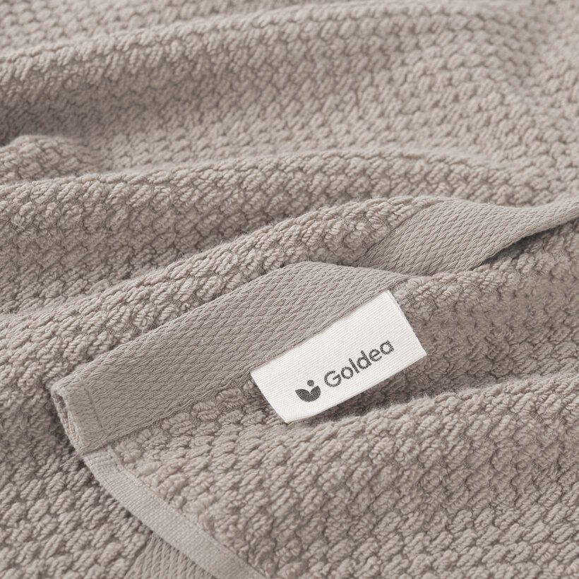 Katoenen badstof handdoek / badhanddoek Micro Pure - grijsbruin