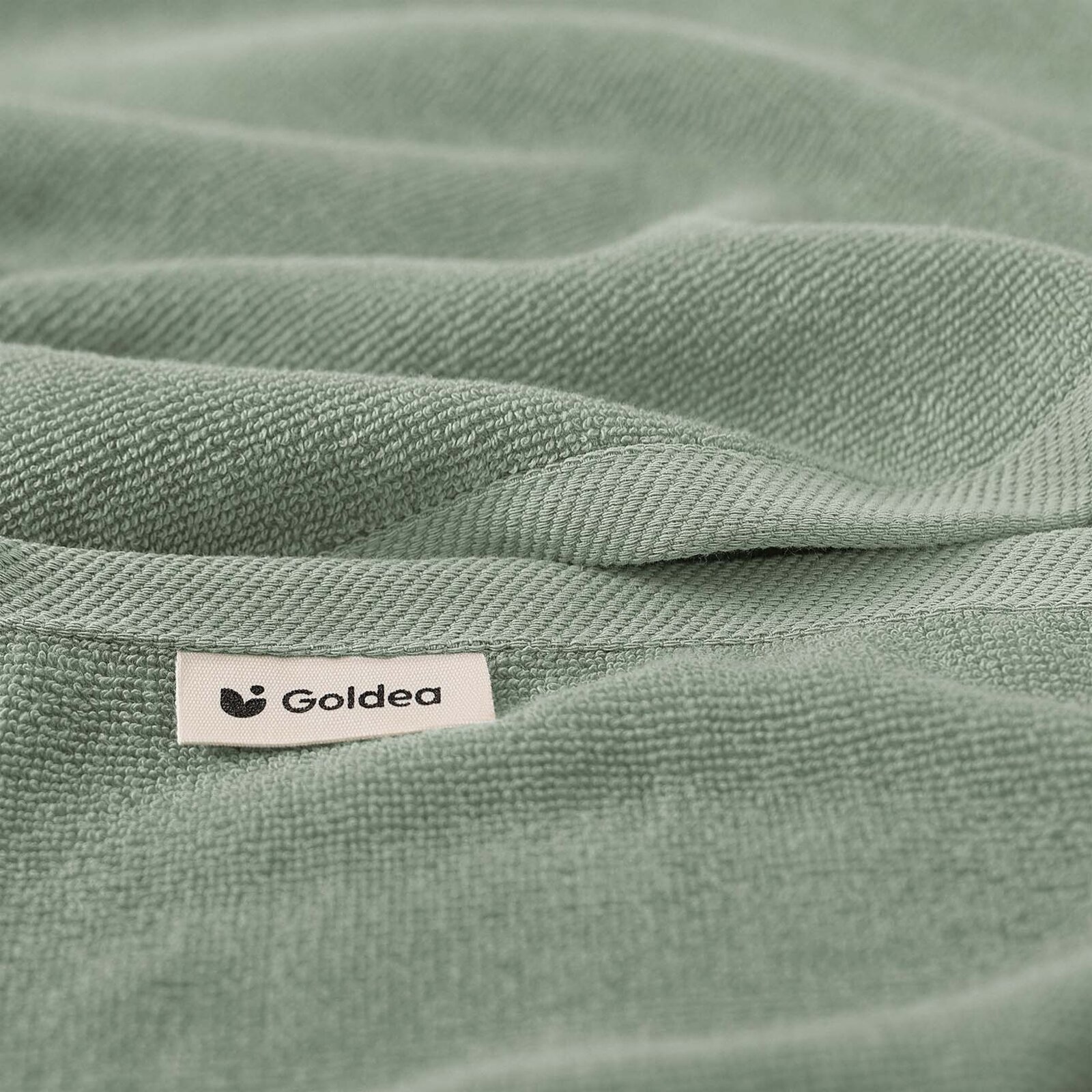Katoenen badstof handdoek / badhanddoek Soft zonder boord - saliegroen
