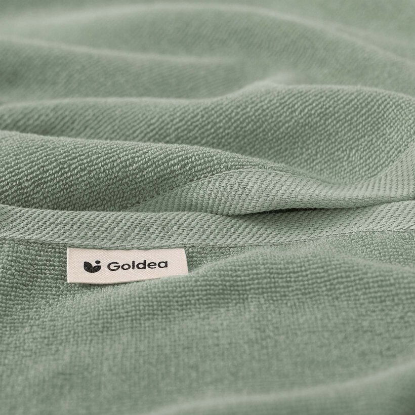 Katoenen badstof handdoek / badhanddoek Soft zonder boord - saliegroen