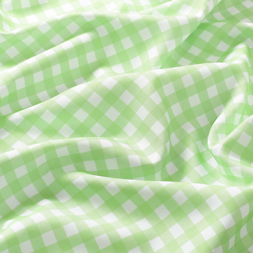 Hoekig teflon tafelkleed - Groene ruitjes