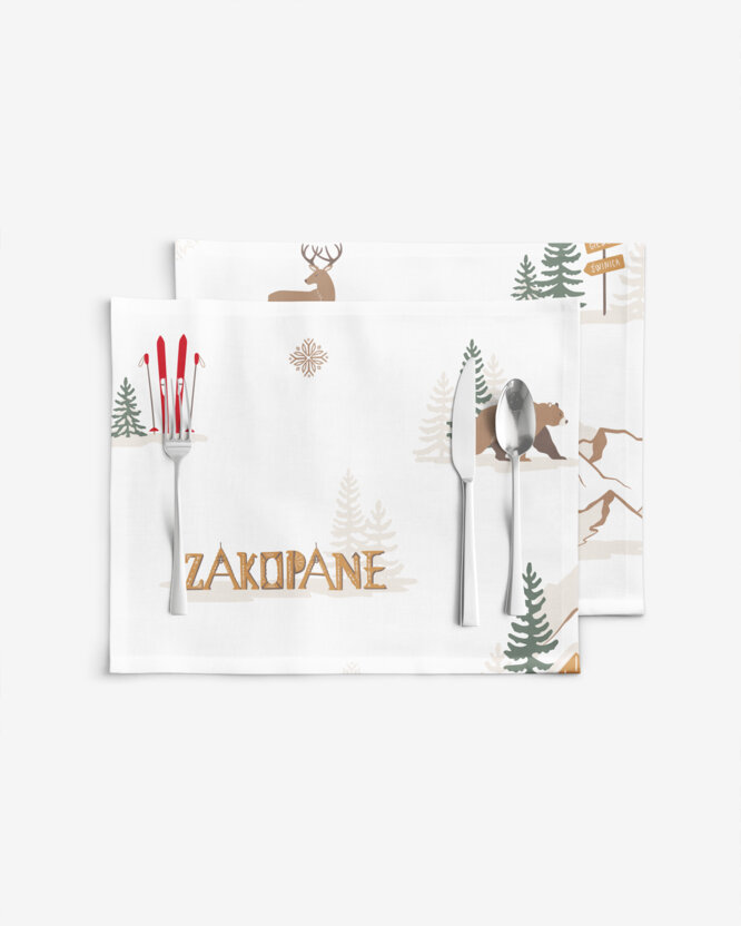 Tafelplacemat 100% katoen renforcé - Zakopane - set van 2 stuks