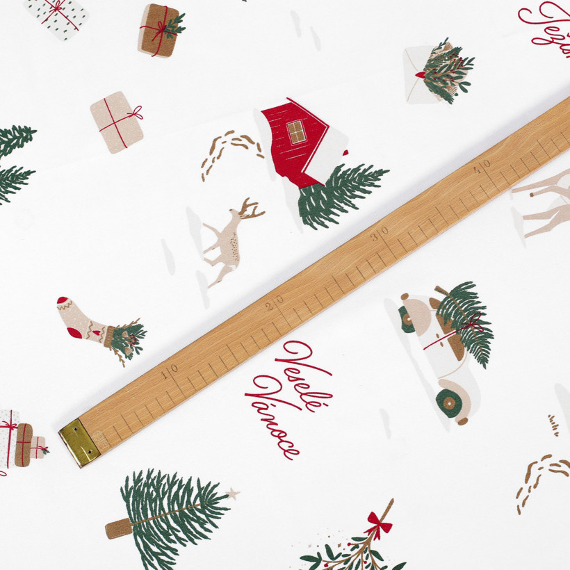 Kerst katoenen stevige stof - Tsjechische Kerst
