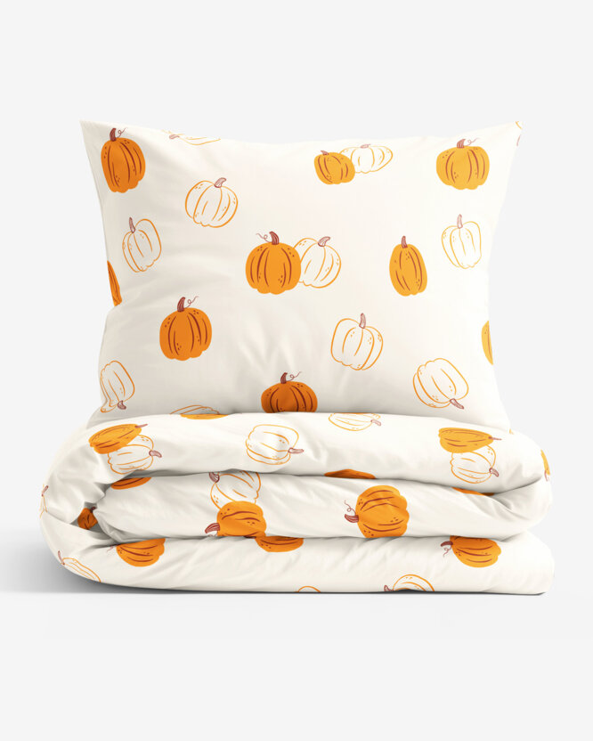 Katoenen beddengoed - Herfst pompoen