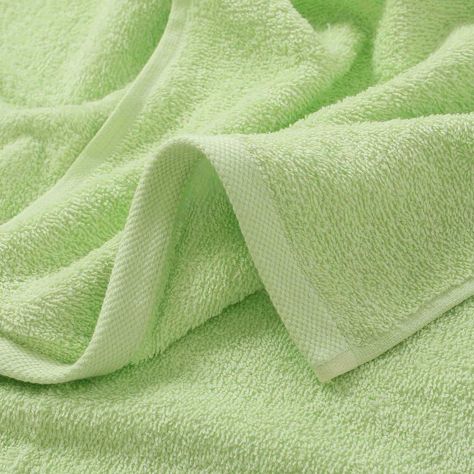 Kinder badstof handdoek - Konijntje op groen