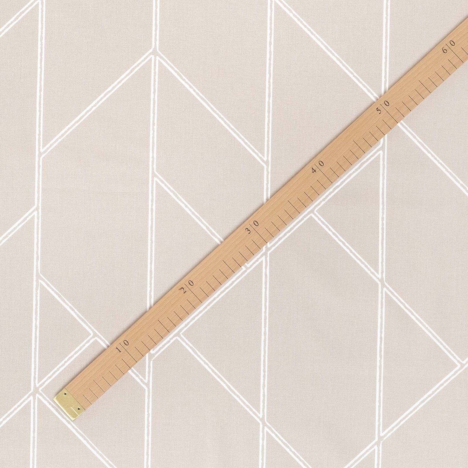 katoen renforcé - Geometrische lijnen op latte