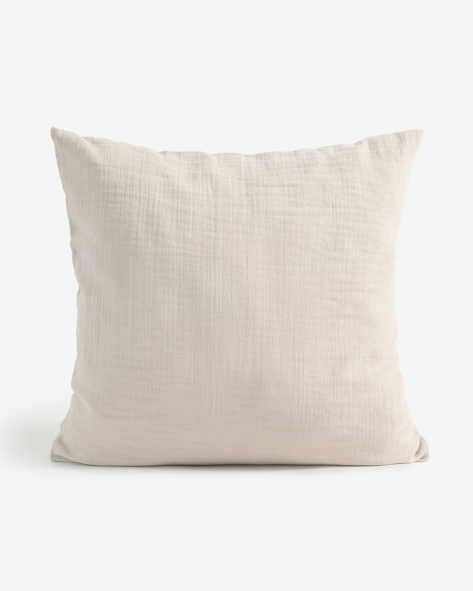 Mousseline kussensloop - naturel