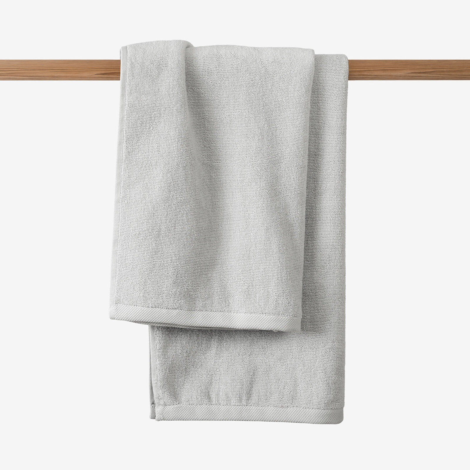 Katoenen badstof handdoek / badhanddoek Soft zonder boord - grijs