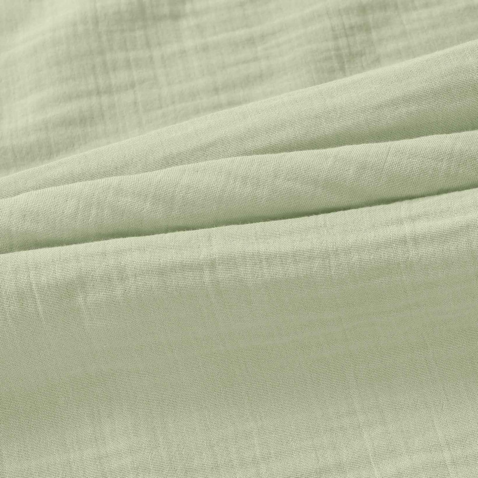 Mousseline stof - licht saliegroen