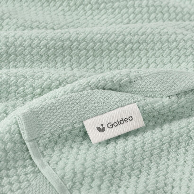 Katoenen badstof handdoek / badhanddoek Micro Pure - eucalyptus