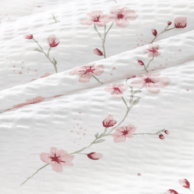 Crêpe beddengoed - Bloeiende sakura's