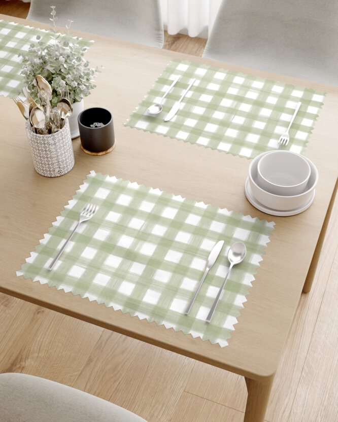 Teflon placemat - Landelijke ruiten - set van 2 stuks