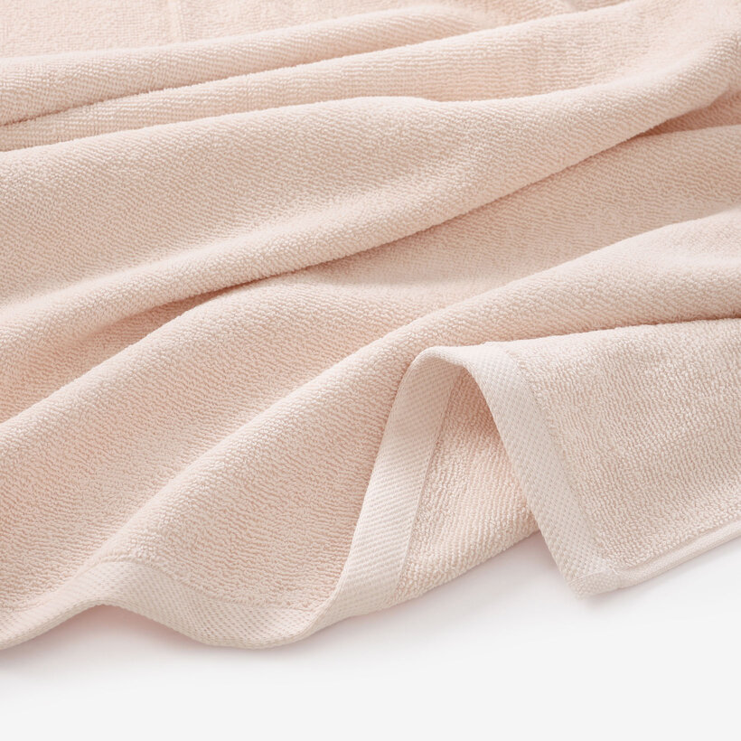 Katoenen badstof handdoek / badhanddoek Soft zonder boord - lichtroze