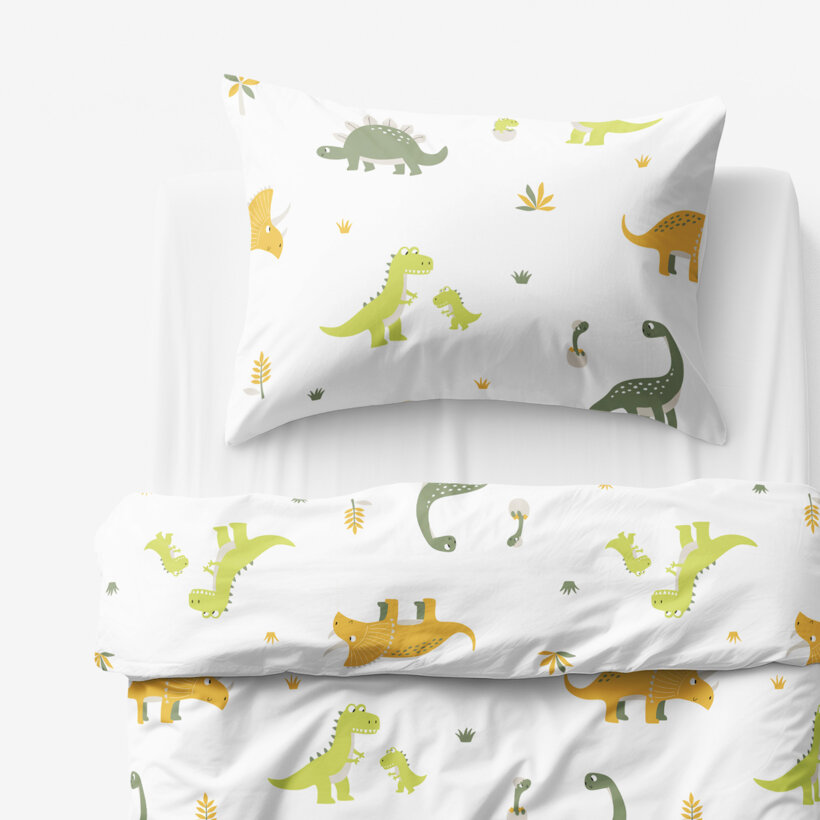 Katoenen beddengoed voor kinderen - Dinosaurus avontuur