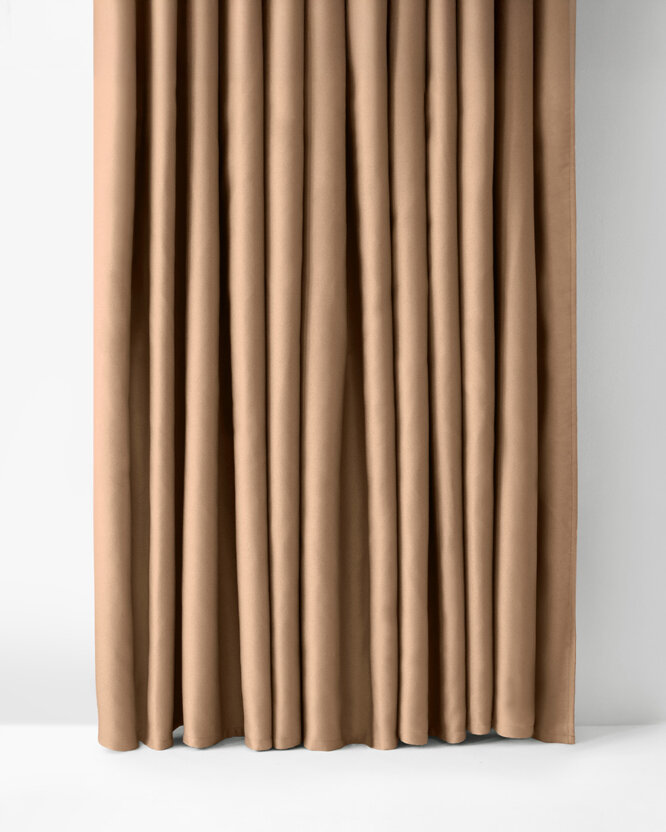 Verduisterend gordijn Blackout met satijnglans - goudbeige