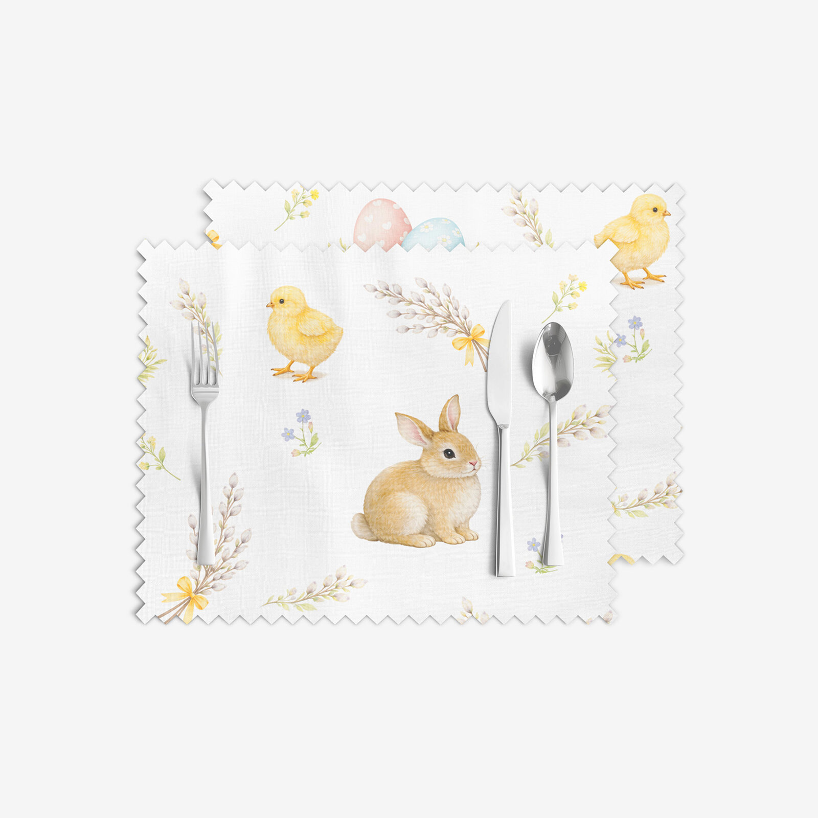 Pasen placemat voor op tafel teflon - Vrolijk Pasen - set 2 stuks