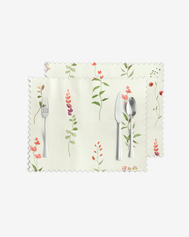 Tafelplacemat teflon - Veldbloemen - set 2 stuks
