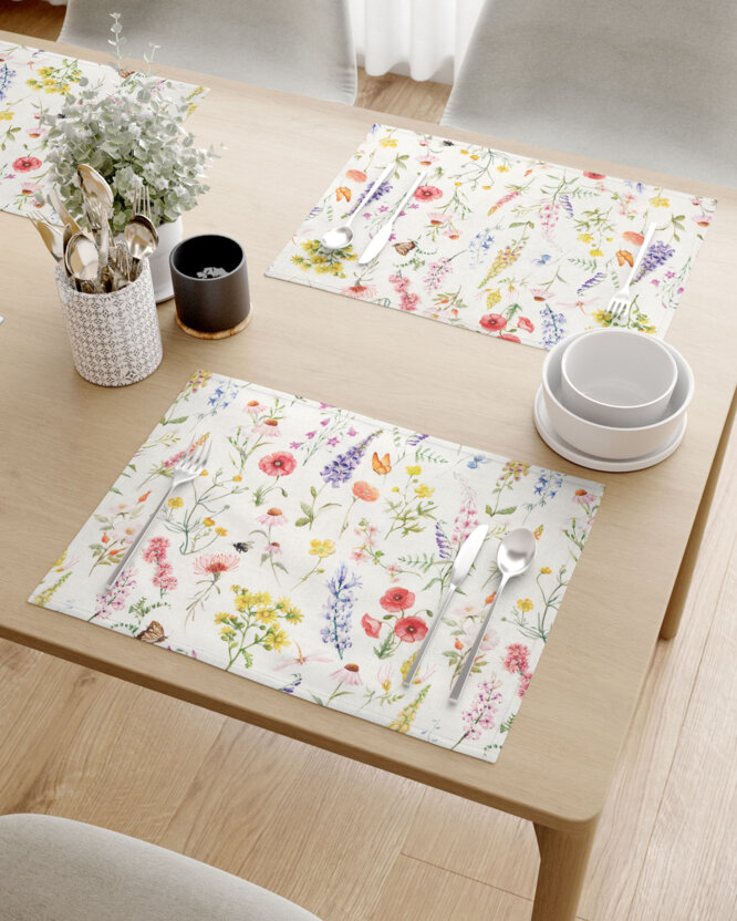Placemat voor op tafel Valencia - Bloeiende weide - set 2st