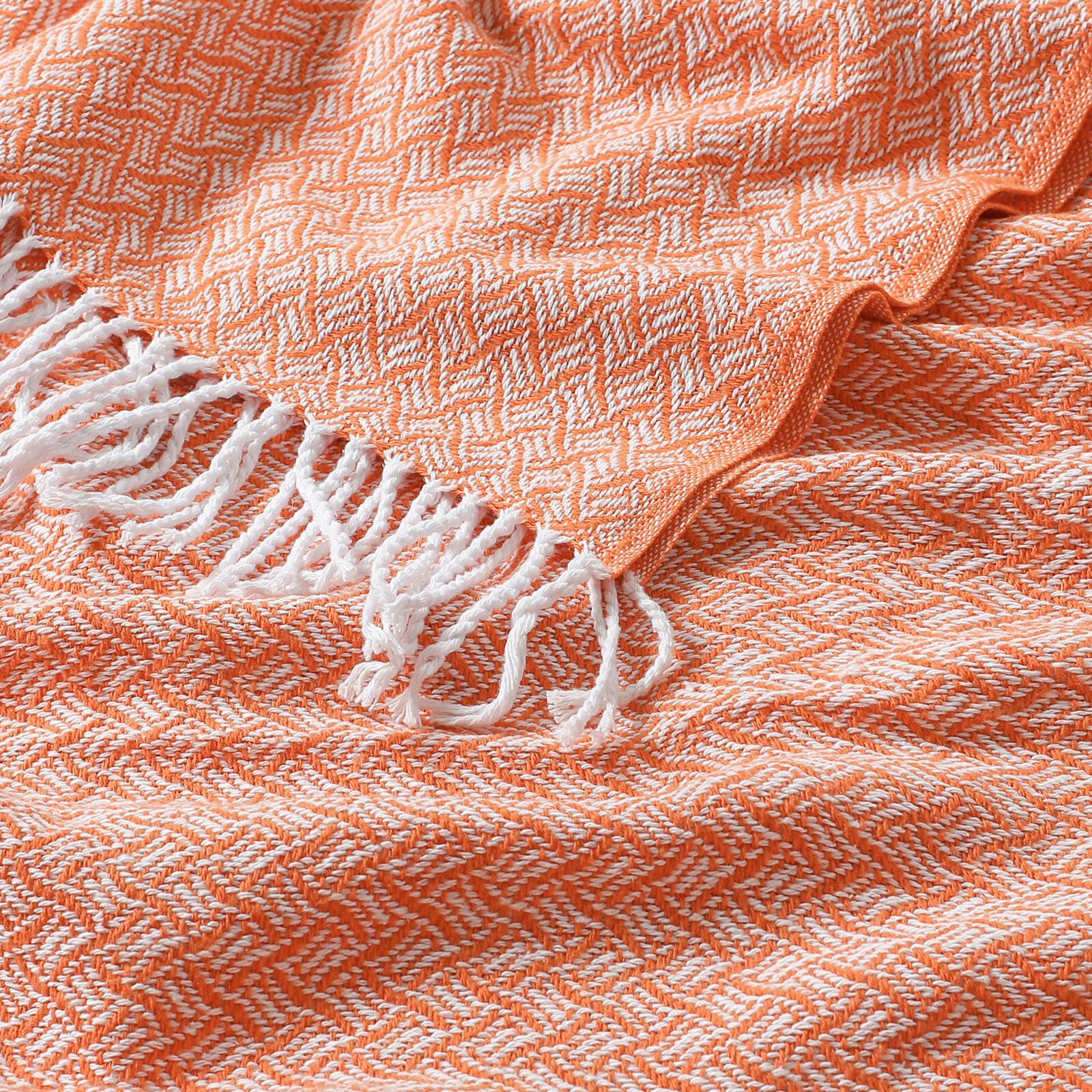 Katoenen deken Orient - oranje