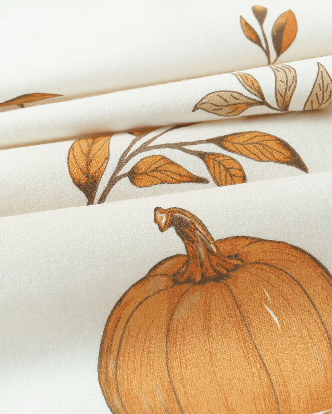 Flanellen beddengoed - Herfst pompoenen en blaadjes