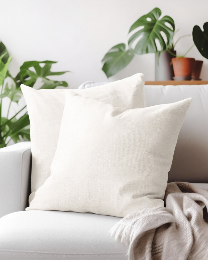 Decoratieve kussensloop Malaga - naturel