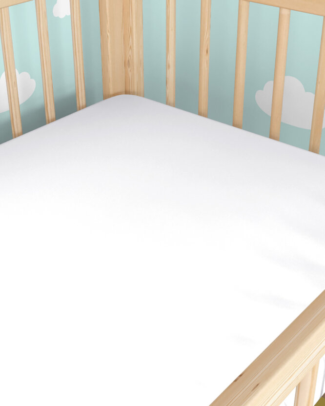 Katoenen laken voor babybedje - wit