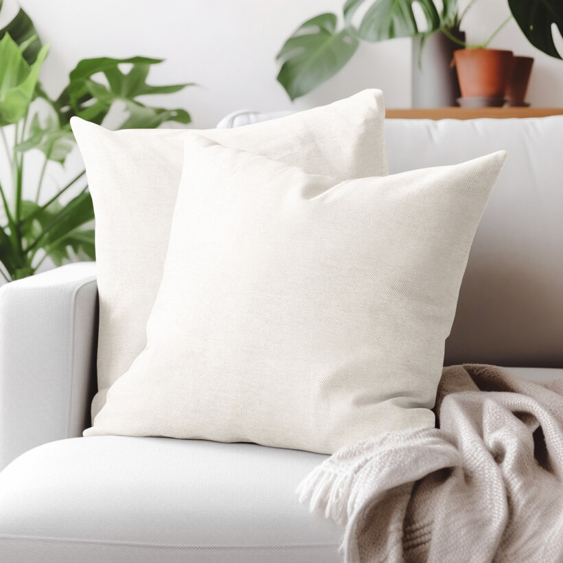 Decoratieve kussensloop Malaga - naturel