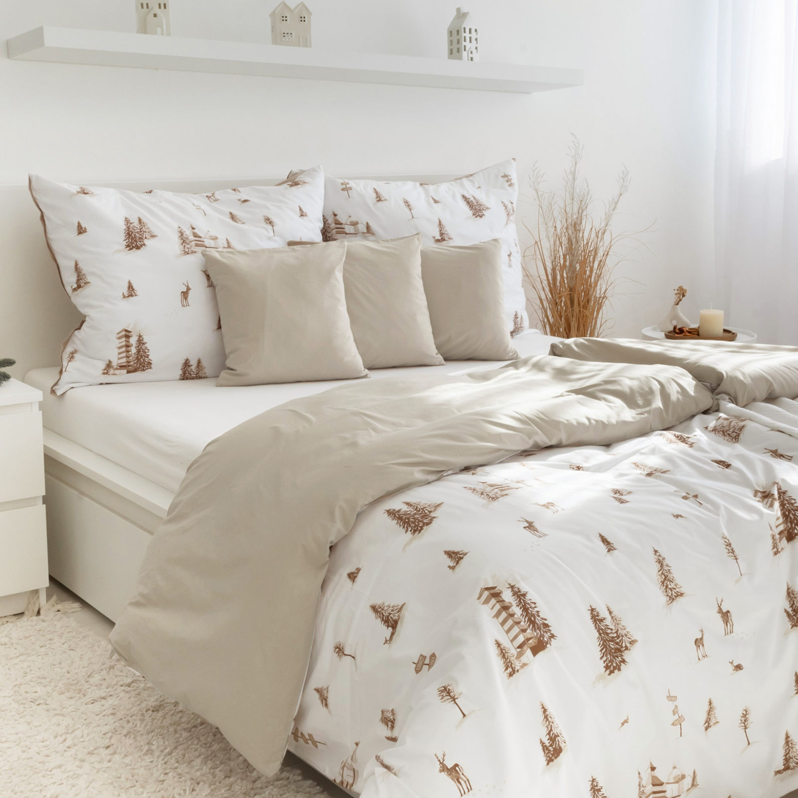 Katoenen beddengoed Duo - Beskydy met latte