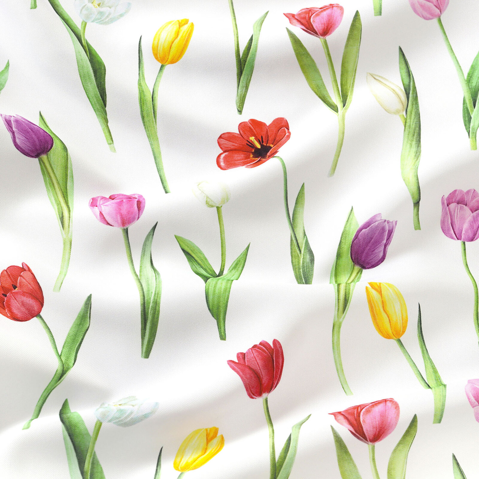 Tafelstof met tefloncoating - Kleurrijke tulpen
