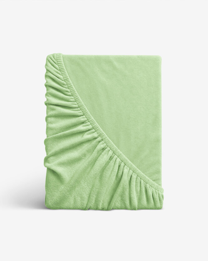 Badstof elastisch laken - lichtgroen