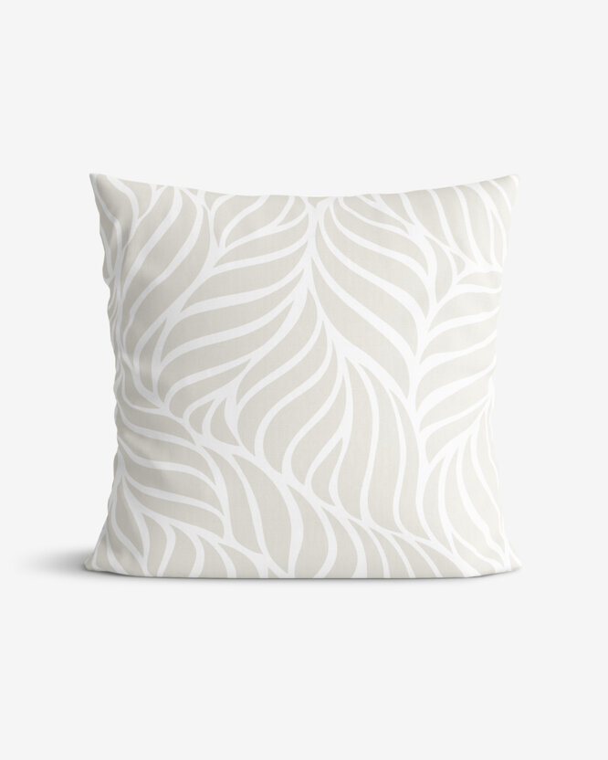 Decoratieve kussensloop Luca - Beige lijnen