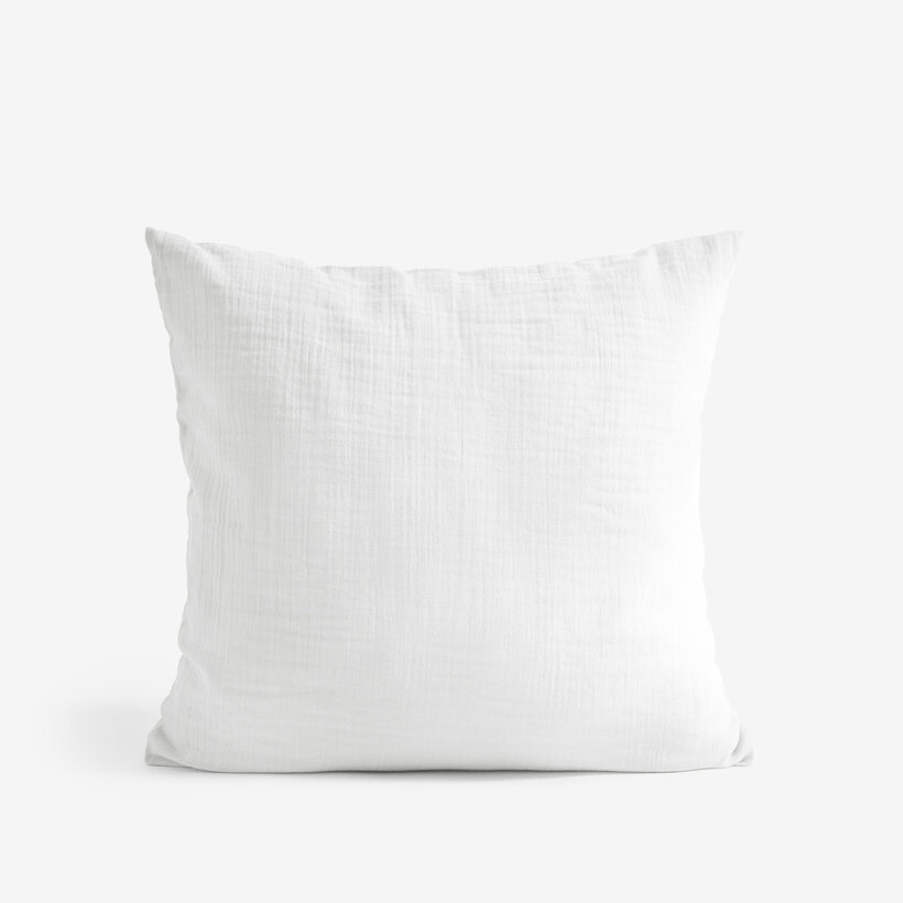 Mousseline kussensloop - wit