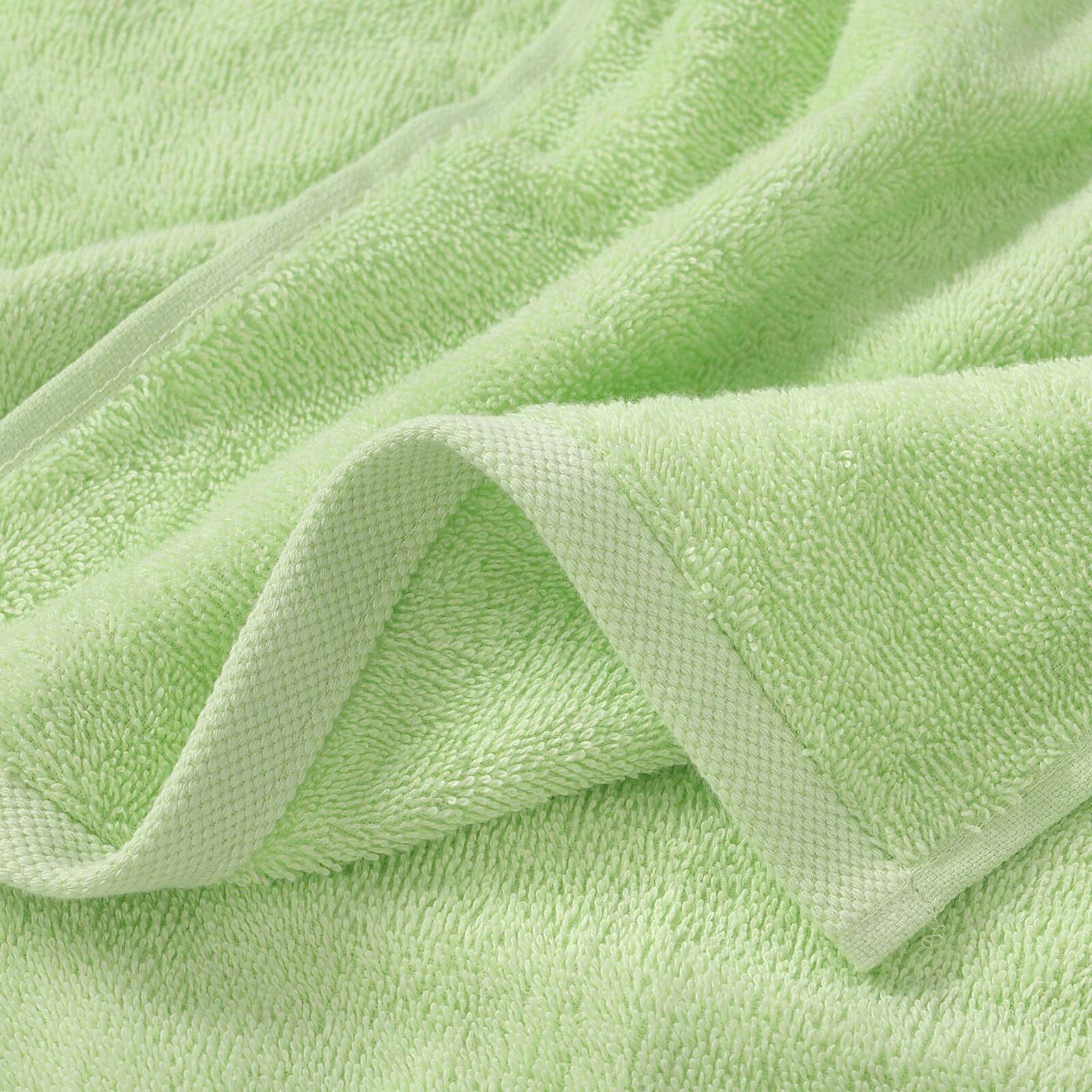 Kinder badstof handdoek - Egel met appeltje op groen