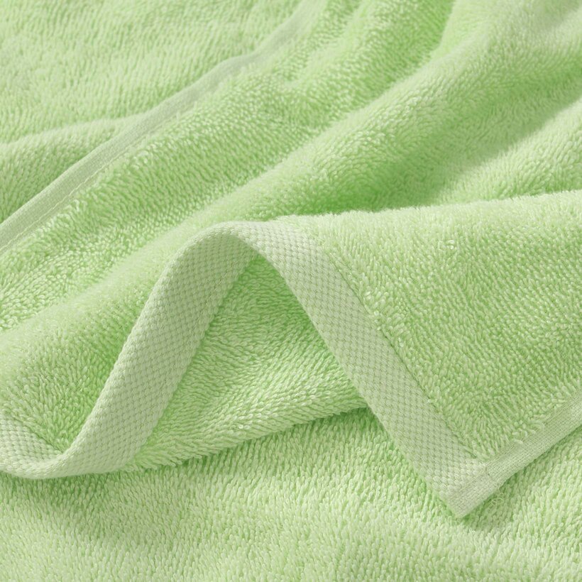 Kinder badstof handdoek - Egel met appeltje op groen