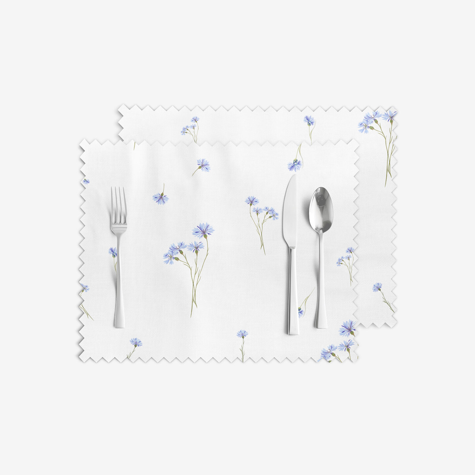 Teflon placemat voor de tafel - Blauwe korenbloemen - set van 2 stuks