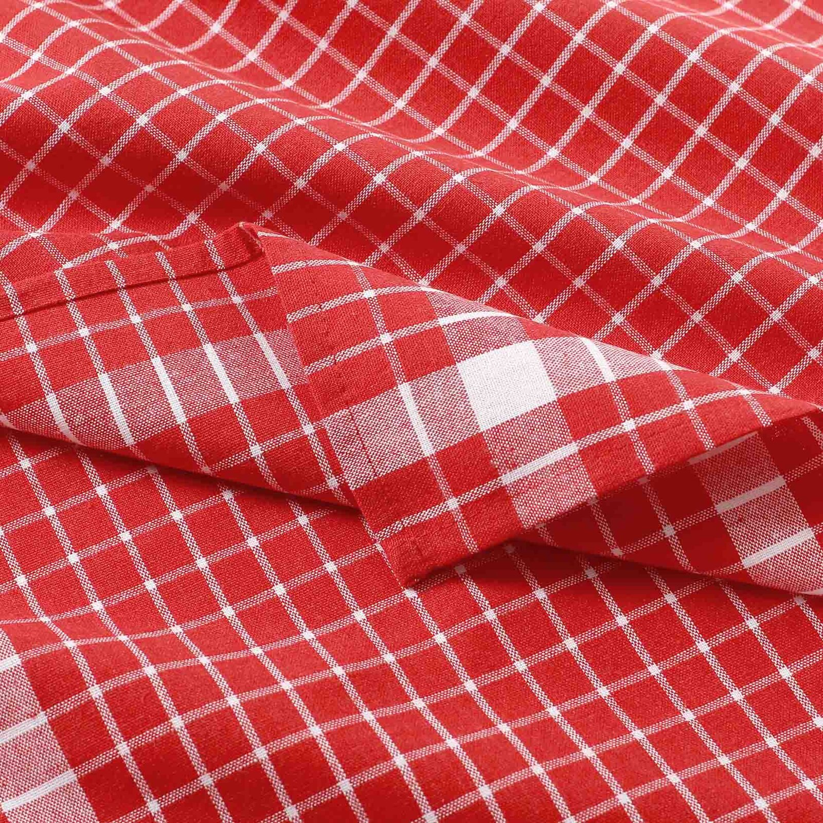 Keuken katoenen theedoek - Rood ruitpatroon