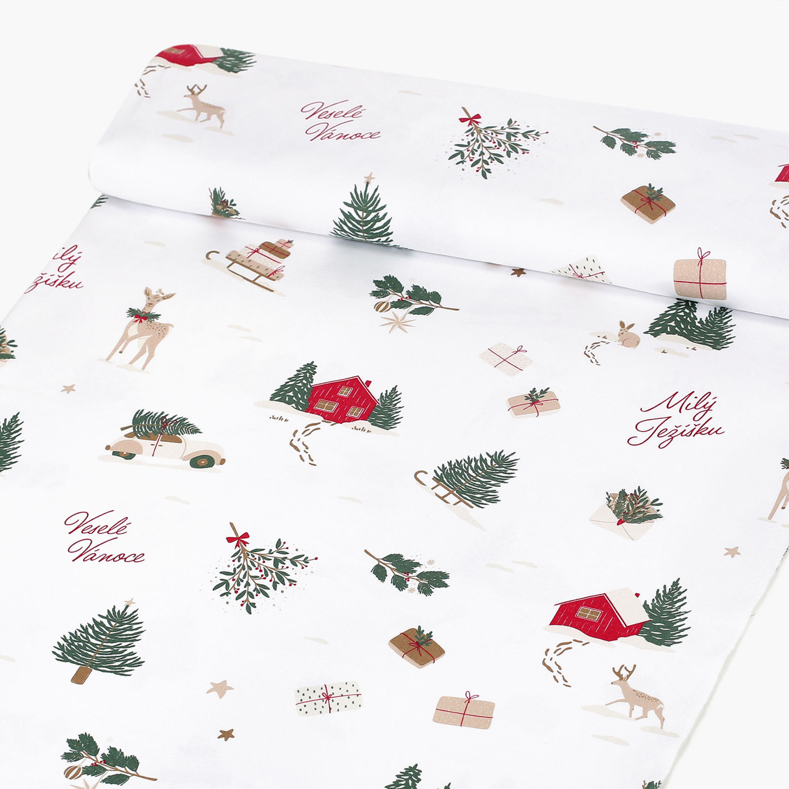 Kerst katoenen stevige stof - Tsjechische Kerst